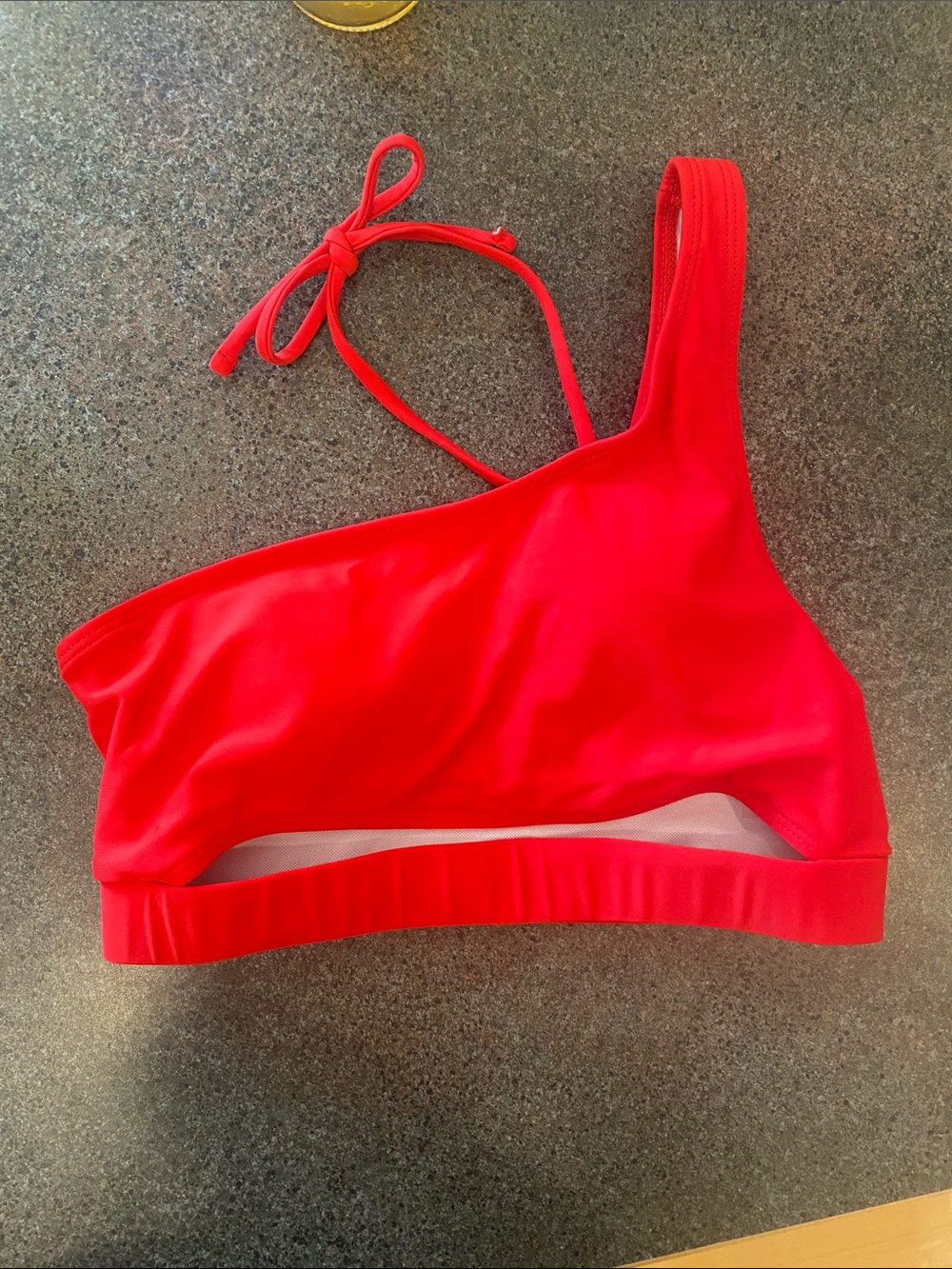 Red One-Shoulder Bikini Top - Women's Swim & Intimates